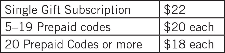 Prepaid Pricing Chart